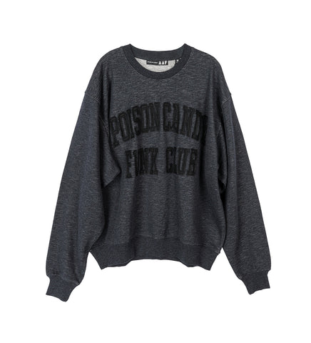 POISON CANDY CREWNECK SWEATSHIRT BLACK MELANGE