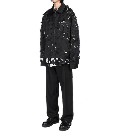 CUT OUT DETAIL JACKET BLACK