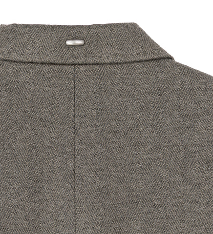 MANTA COAT NIGHT PINE FISHBONE BOUND WOOL