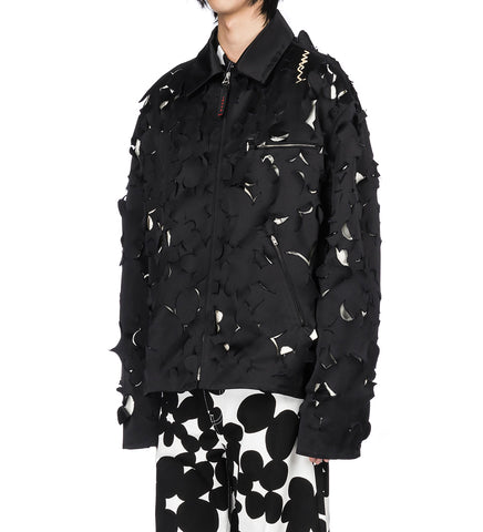 CUT OUT DETAIL JACKET BLACK