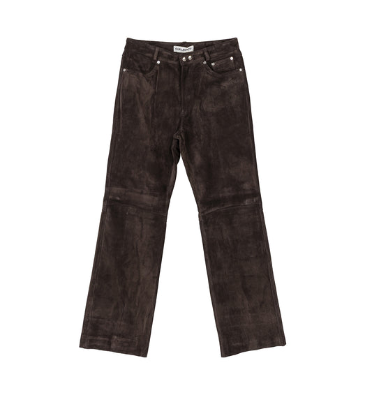 CARLSON CUT COLD BROWN SOAKED SUEDE