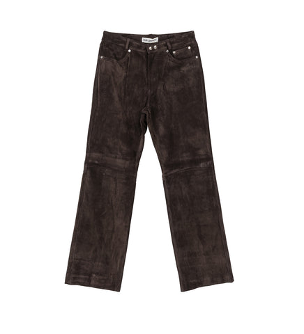 CARLSON CUT COLD BROWN SOAKED SUEDE