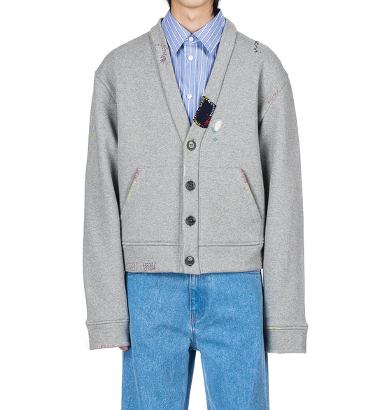 SWEATSHIRT CARDIGAN GREY
