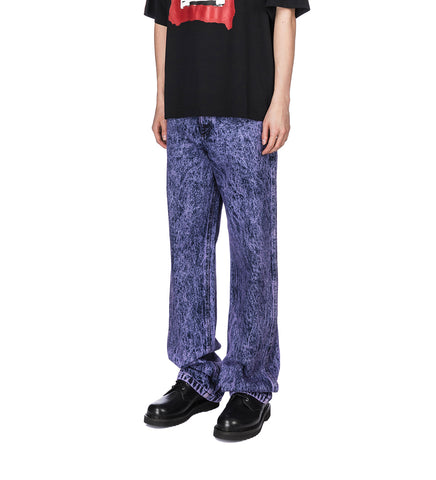BLACK MARBLE DYED DENIM JEANS