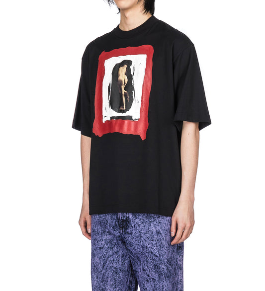 ART FRAME PRINTED T-SHIRT BLACK
