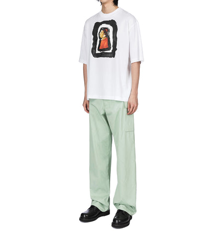 EMBROIDERED CARGO PANTS PISTACHIO
