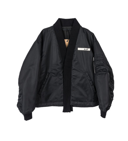 REVERSIBLE HAORI FLIGHT JACKET BLACK