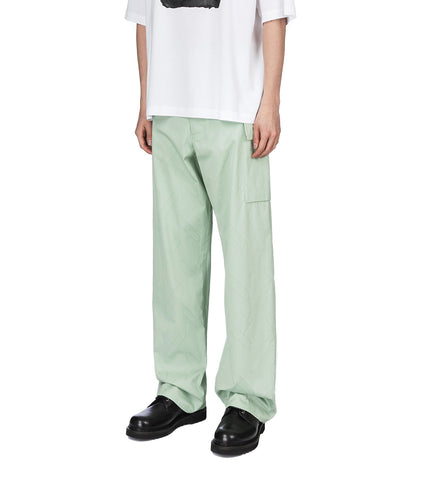 EMBROIDERED CARGO PANTS PISTACHIO