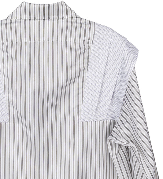 EXCLUSIVE - HERMEN SHIRT KHAKI BEIGE/WHITE NAVY