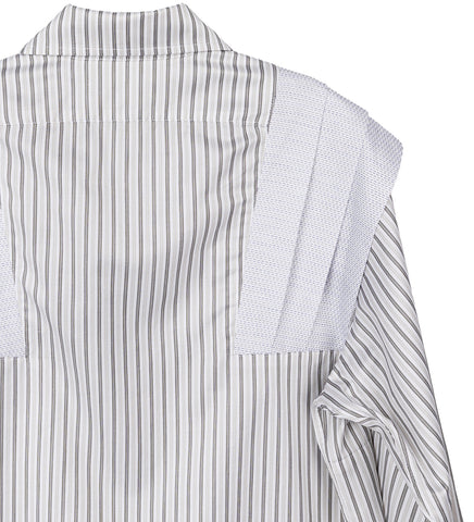 EXCLUSIVE - HERMEN SHIRT KHAKI BEIGE/WHITE NAVY