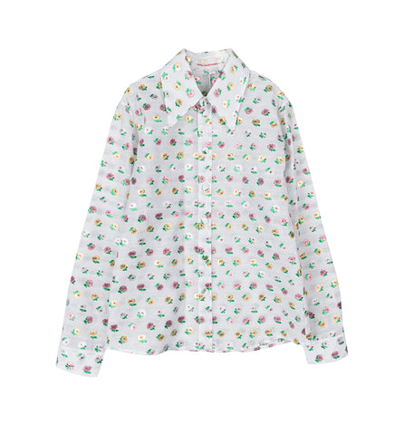 W-SHIRT WHITE MULTI FLOWER