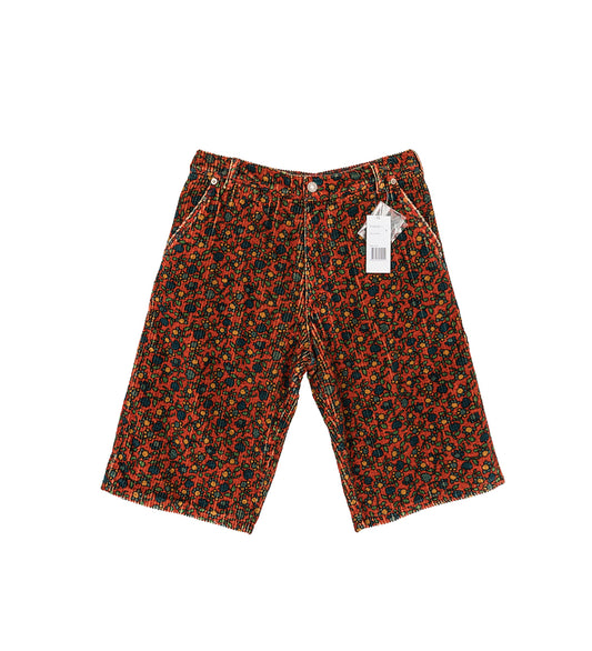PRINTED CORDUROY SHORTS FOLKSY FLOWERS