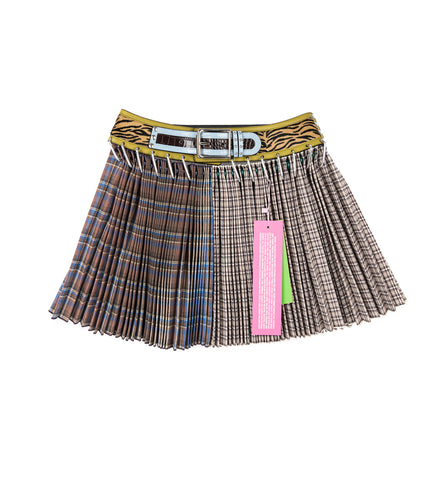 MINI CARABINER SKIRT TARTAN