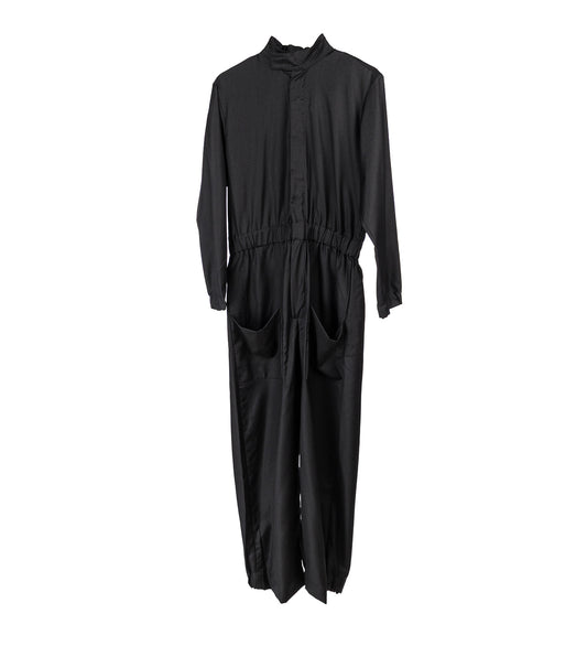 FINE WOOL OVERALL BLACK