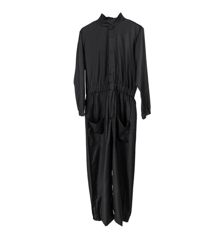 FINE WOOL OVERALL BLACK