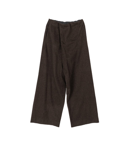 HEAVY WOOL CROSSED TROUSERS BROWN