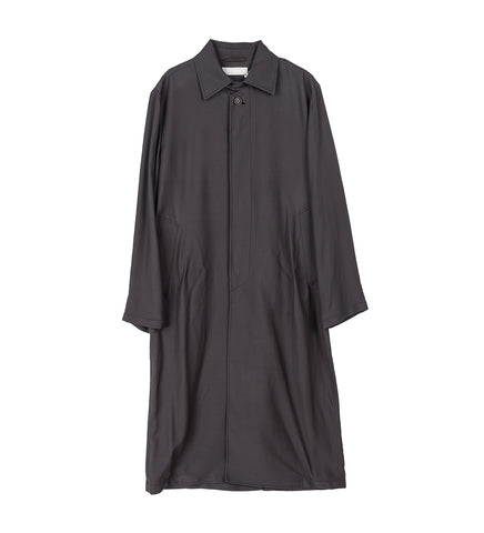 CLOAK CARCOAT MUTED LEAD CHALKSKIN VISCOSE
