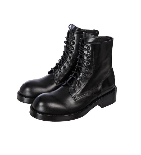 JOMUND LACE-UP ANKLE BOOTS BLACK