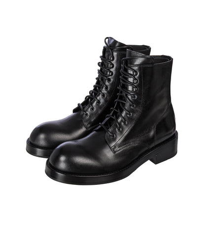 JOMUND LACE-UP ANKLE BOOTS BLACK