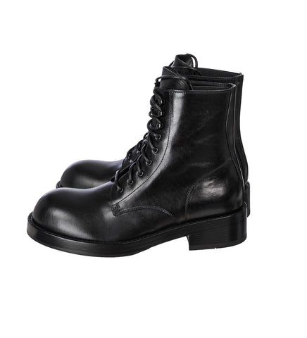 JOMUND LACE-UP ANKLE BOOTS BLACK