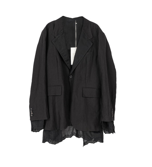 REVERSIBLE DRIP BLAZER SOOT BLACK TECHFLAX