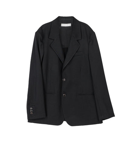 UNCONSTRUCTED CEREMONY BLAZER COARSE BLACK GABARDINE