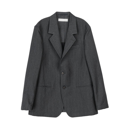 UNCONSTRUCTED CEREMONY BLAZER SHARK PINSTRIPE HERRINGBONE
