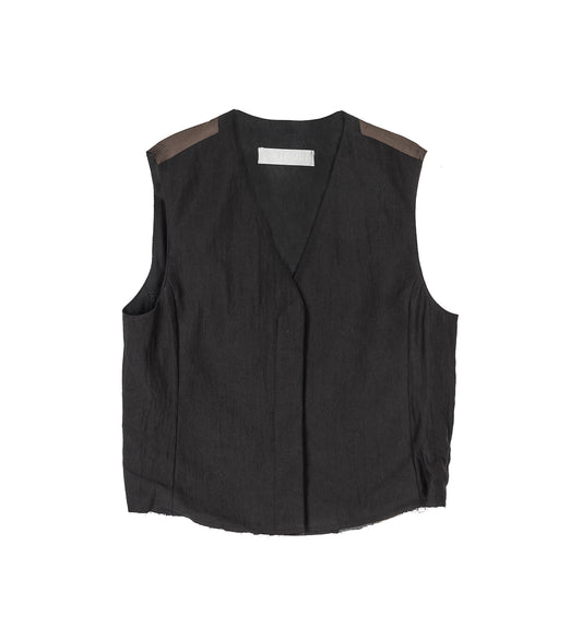 BASE WAISTCOAT SOOT BLACK TECHFLAX