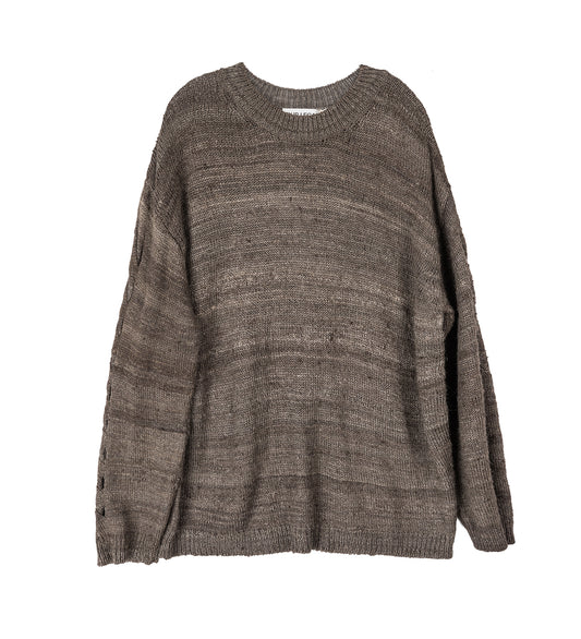 POPOVER ROUNDNECK WATHERED EARTH HANDSPUN SILK