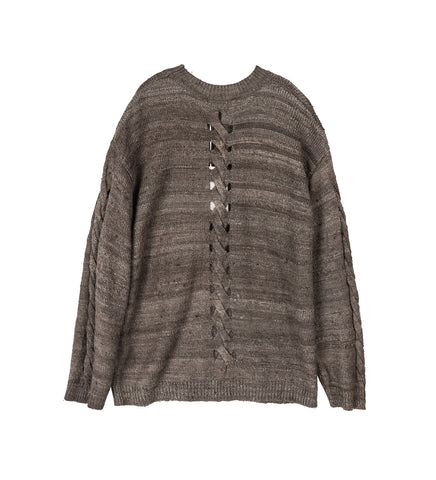 POPOVER ROUNDNECK WATHERED EARTH HANDSPUN SILK