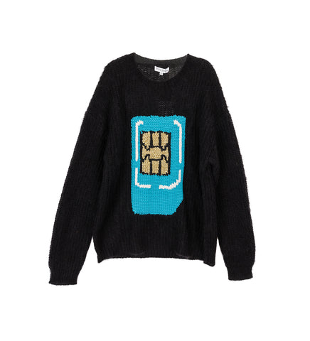 SIM SAND CREWNECK JUMPER BLACK