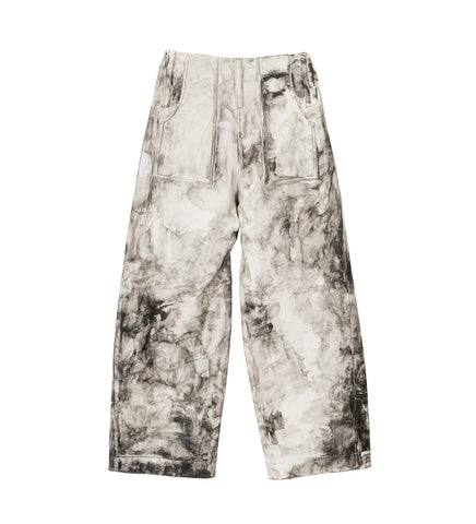 LEATHER WORKWEAR PANT OFF-WHITE