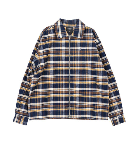 JAPANESE COTTON OVERSHIRT YELLOW/ESPRESSO