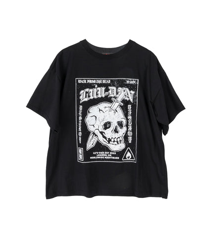 BOX TEE BLACK/PUNK FLYER