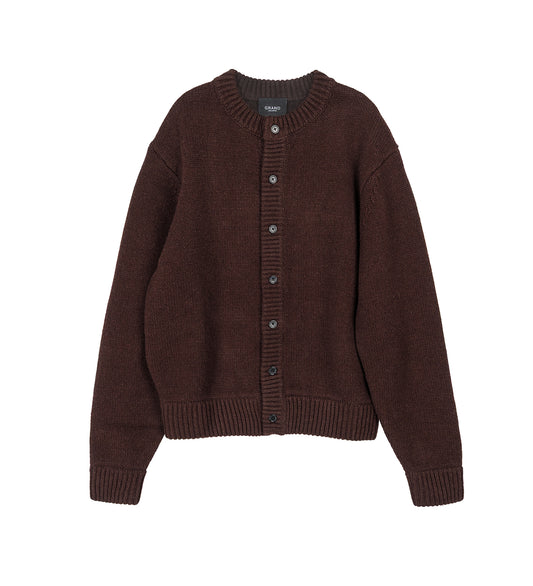WOOL CARDIGAN ESPRESSO