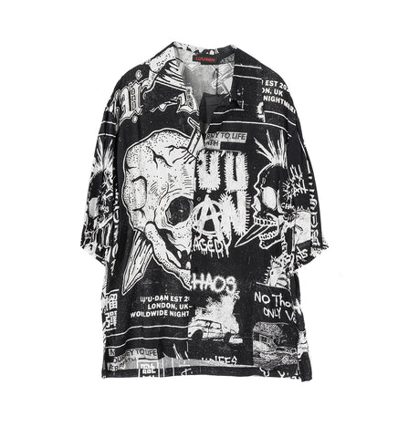 SHORT SLEEVE SHIRT PUNK FLYER WHITE