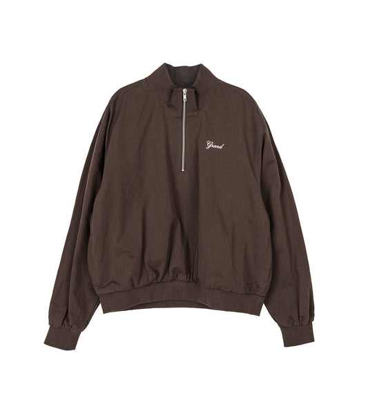 QUARTER ZIP JACKET ESPRESSO