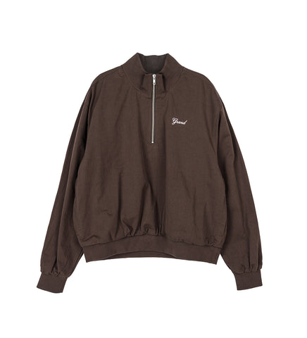 QUARTER ZIP JACKET ESPRESSO