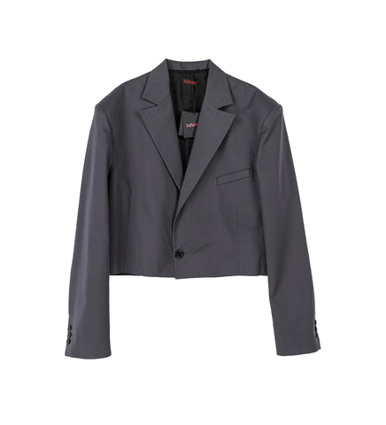 SLASHED BLAZER SLATE GREY