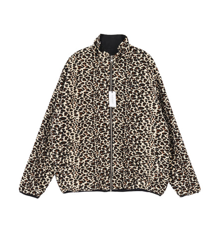 REVERSIBLE LEOPARD JACKET BLACK