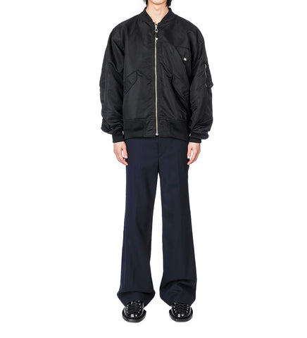 WOOL PANTS NAVY