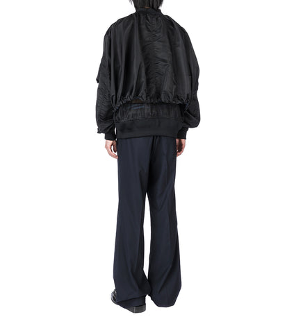 WOOL PANTS NAVY