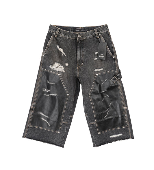 BIKER TESTER JEANS BLACK WASHED