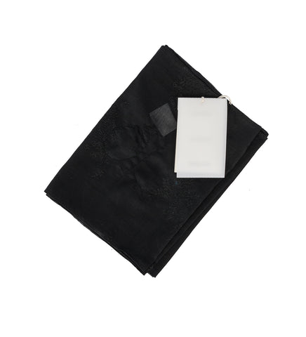 LAYERED SCARF ECLIPSE BLACK MERINO VOILE