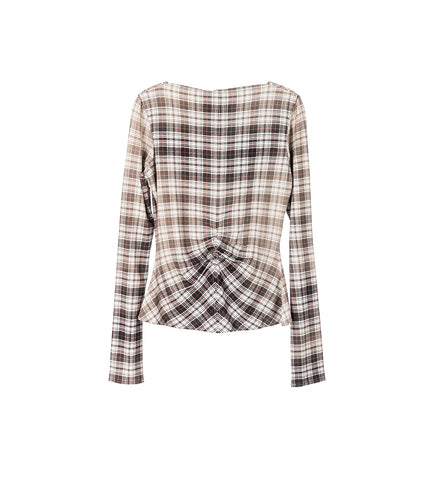 CHECK BUTTON UP SHIRT BLACK/WHITE