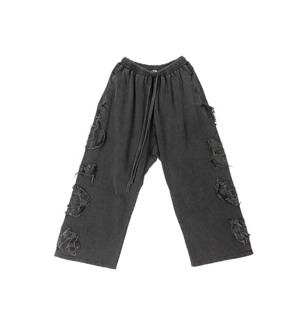 LOGO CARGO SWEATPANTS FADED BLACK