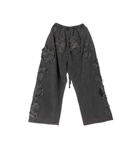 LOGO CARGO SWEATPANTS FADED BLACK