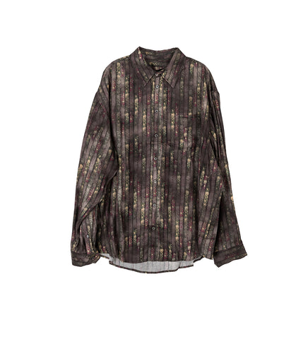 FLORAL STRIPE PRINT SHIRT MIX