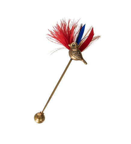 FEATHER BROOCH MAT GOLD