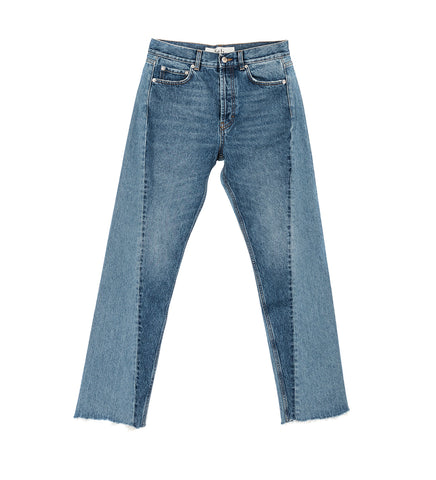 TWISTED CUT JEANS TWO SPLIT INDIGO